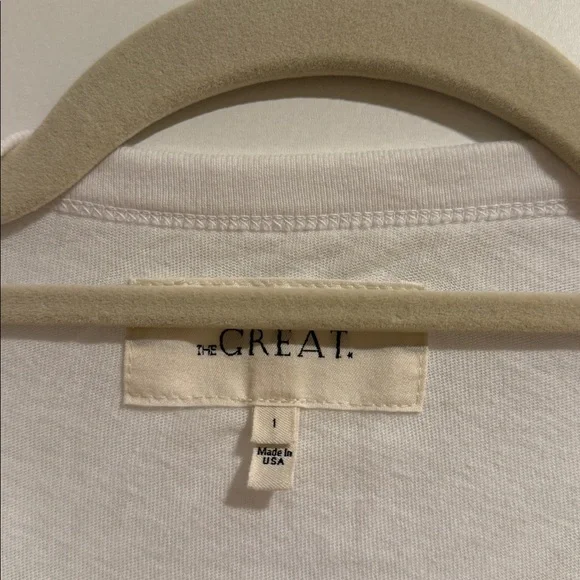 THE GREAT. White and Blue Smooth Sailing Tee - Picture 2 of 5